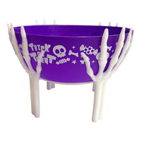 Bol à bonbons en forme de main de squelette pour Halloween, en plastique, pour la décoration de fête d'Halloween, vente en gros