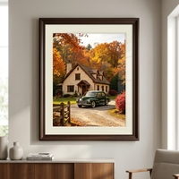 Kit de Peinture Diamant 5D DIY LS 60x80CM, Motif Paysage Champêtre Vintage Imprimé, Toile Velours Premium, Écologique, Perçage Complet, Loisir Créatif