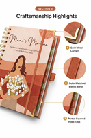 Carnet à spirales personnalisé avec impression, couverture rigide, intercalaires, bande élastique et protège-coins