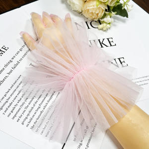 Guanti Sexy in pizzo alla moda da 30cm manica a sbuffo in <span class=keywords><strong>Organza</strong></span> con volant in Tulle corto elasticizzato - Product Image 4