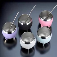 2024 nouveau Design vente chaude en acier inoxydable argentin espagne Yerba Mate en cuir enveloppé Yerba Mate gourde Mate tasse