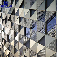 Panneaux muraux décoratifs en aluminium paramétrique 3D ondulé Keenhai pour façade de bâtiments de bureaux à usage extérieur