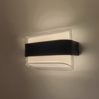 Applique murale LED moderne et élégante, lampe de jardin LED extérieure, éclairage encastré avec diffuseur transparent, CCT 3000K/4000K/6000K