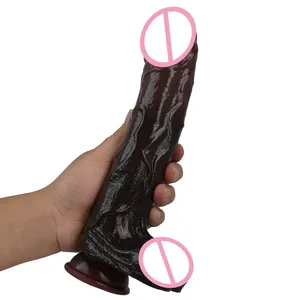 24Cm Grote Zwarte <span class=keywords><strong>Dildo</strong></span> Realistische Mannelijke Penis Stimuleren <span class=keywords><strong>Vagina</strong></span> 10 Frequentie 1.5Cm Stretching Vibrator Met Sucker Volwassen Masturbatie - Product Image 1