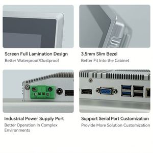 Touchwo 10.1 ''15.6'' Màn hình cảm ứng màn hình cảm ứng nhúng máy tính PC IP65 không thấm nước không quạt công nghiệp bảng điều chỉnh PC - Product Image 2