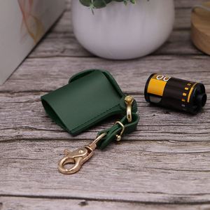 Durable Pu Leather Case Holder Hanging Film Pouch With Metal Keychain <b>Camera</b> Accessories Gifts Bag for Photographers - Product Image 2