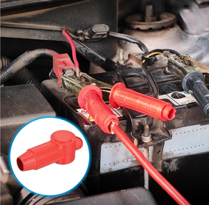 Couvre-borne de batterie en silicone rouge et <span class=keywords><strong>noir</strong></span>, protections isolantes pour voiture, bateau, camion - Product Image 6