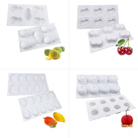 D5006 Fruits Pomme Orange Poire Bougie d'Aromathérapie Gâteau Mousse Gelée Chocolats Résine Décoration Moule Silicone Cuisson Moule 3D