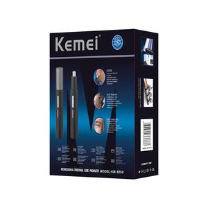 เครื่องตัดขนจมูกไฟฟ้าเคเมอิ 3 อิน 1 เครื่องตัดขนคิ้วอเนกประสงค์พร้อมการชาร์จ USB สีดำ KM-6668 - Product Image 4