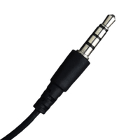 Mini auricular estéreo con cable para teléfono móvil de 3,5mm con micrófono en la oreja