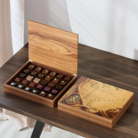 Boîte cadeau en bois personnalisée, boîte artisanale de luxe pour chocolat, bonbons, halva, parfum, style islamique arabe de Dubaï, logo personnalisé