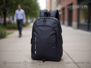 Zaino da uomo in nylon resistente all'acqua 20-39L con scomparto per laptop e spallacci casual - Product Image 2