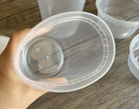 Échantillon F ree Récipients pour la préparation de repas et de soupes au micro-ondes de 8oz sans BPA Récipients hermétiques jetables en plastique pour charcuterie avec couvercles
