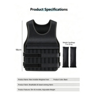 Gilet lesté réglable de haute qualité et durable de 10 kg pour le soutien du dos, multifonctionnel pour l'entraînement physique des hommes, fabriqué en tissu Oxford