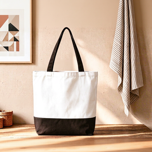 Bolsa de Mano de Lona de Algodón Ecológica Personalizada de Lujo para Mujer, Bolsos de Playa Resistentes con Asas de Cuerda, Logotipo Personalizado Imprimible, a la Moda - Product Image 1