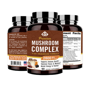 Complejo de hongos 11 en 1 con Melena de León, Cordyceps y Reishi para el apoyo inmunológico y la salud de la memoria en adultos, 90 cápsulas - Product Image 2
