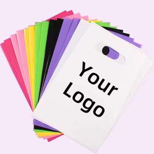 Biểu tượng tùy chỉnh LDPE HDPE túi nhựa vải không thấm nước mua sắm túi Chất lượng cao in die-cut nhựa mua sắm túi với xử lý - Product Image 1