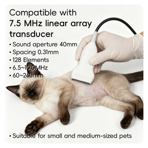Échographe Doppler vétérinaire portable ECI-X8, appareil d'échographie Doppler couleur compact pour animaux de compagnie, pour chat, <span class=keywords><strong>chien</strong></span>, hôpital vétérinaire - Product Image 4