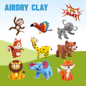 बच्चों के लिए मॉडलिंग मिट्टी के उपकरण के साथ वन पशु सुपर लाइट मिट्टी - Product Image 3