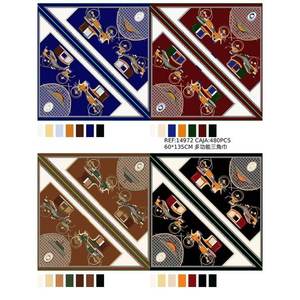 Fulari Sciarpa triangolare multifunzionale 60x135 cm in poliestere stampato per uomo e donna, accessorio di moda - Product Image 1