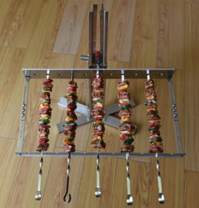 Automatico In acciaio inox di Campeggio Portatile <span class=keywords><strong>kebab</strong></span> griglie - Product Image 4