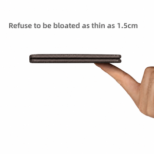 Vertical Genuine Leather Minimalist Slim Short Open Closure Credit <b>Card</b> <b>Holder</b> <b>Wallet</b> with RFID Blocking Durable for Unisex - Product Image 6