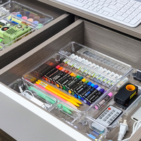 7 pièces bureau et cuisine Gadgets salle de bain tiroir plateau diviseur écologique en plastique vanité organisateurs bacs de rangement ensemble pour le maquillage