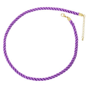 Collier en chaîne tressée colorée fait main en gros, <span class=keywords><strong>avec</strong></span> <span class=keywords><strong>fermoir</strong></span> en or tendance, chaînes en corde de <span class=keywords><strong>soie</strong></span> torsadée de 5 mm, adaptées aux pendentifs - Product Image 6