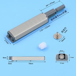 Dispositivo de amortiguación de gabinetes de acero inoxidable moderno con rebote automático, sin tirador, tipo push-and-snap, con función magnética para almacén - Product Image 4