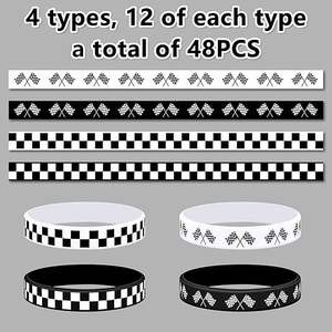 Pulsera de Silicona Ecológica con Logotipo Personalizado al por Mayor 2026, Patrones en Blanco y Negro, Silicona Personalizada - Product Image 4