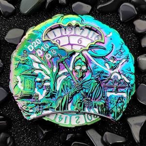 ชุดรูปแบบฮาโลวีน7-in-1ลูกเต๋าโลหะเดี่ยวหมุนปลายนิ้วลูกเต๋าสำหรับเกมกระดาน DND RPG - Product Image 2