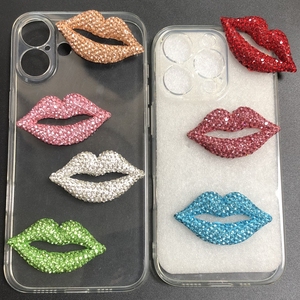 Brillante precioso completo Rhinestone boca joyería accesorios creativo labio Basura Teléfono caso decoraciones 3D Diy Handcarfts encantos - Product Image 2