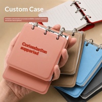 Carnet de notes OEM ODM mini à 3 trous, détachable, format poche, en cuir PU, couverture rigide, avec logo personnalisé
