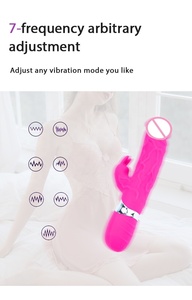 Dildo Realistico Morbido Grande, Vibratore a Coniglio per Stimolazione Clitoridea e Punto G, Giocattoli Sessuali per Adulti - Product Image 2