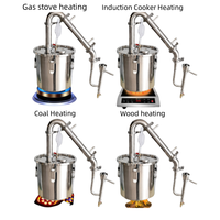Distillateur d'éthanol à biofuel en acier inoxydable 304 à petite échelle, équipement de production d'alcool de qualité carburant 220V/110V pour la production de vin et de céréales