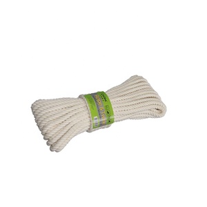 Hitech Rope Factory Natural Unbleached Cotton Rope - 3 Strand <strong>Twisted</strong> Cotton Cord for Wall Hanging DIY Craft Making Plant Hang - Product Image 1