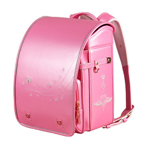Sac à dos d'école primaire rose de style japonais pour filles, 14 pouces, léger, durable, tendance, avec poche intérieure à fermeture éclair - Product Image 1