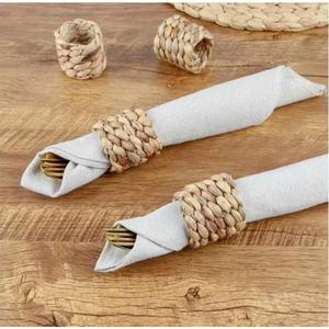 Lot de 100 anneaux de serviette en jacinthe d'eau, naturels, tissés à la main, style bohème, porte-serviettes rustiques pour la décoration de table de ferme, idéal pour la restauration - Product Image 5