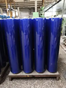 Película electrostática de PVC para productos eléctricos, lámina de película azul transparente suave