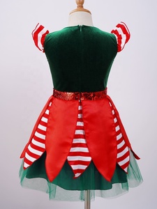 Disfraz <span class=keywords><strong>de</strong></span> Duende Navideño para Niñas, Vestido Tutú <span class=keywords><strong>de</strong></span> Terciopelo con Rayas <span class=keywords><strong>de</strong></span> <span class=keywords><strong>Caramelo</strong></span> <span class=keywords><strong>de</strong></span> Menta, Cinturón <span class=keywords><strong>de</strong></span> Lentejuelas, Tutú <span class=keywords><strong>de</strong></span> Ballet para Recital, Fiesta Infantil, Personalizado - Product Image 5