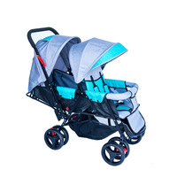Poussette de Voyage Luxe Landau Bébé Double Pliable pour Bébés