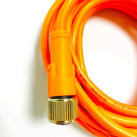 Adaptor Kabel M12 Kustom, Steker Penerbangan 4/5/6/7/10/12 Pin, Tahan Air IP67, Konektor Sensor Otomotif