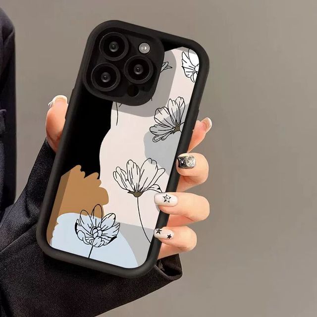 New Creative Art Flowers Shockproof Mobile Phone Cases for Iphone 17 Air 16 15 Plus Pro Max 14 13 12 11 X Protective Back Cover