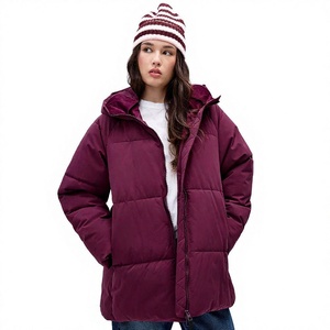 Abrigo Largo Acolchado con Capucha para Mujer, de Alta Calidad, OEM/ODM, Color Sólido, Cierre de Cremallera, Manga Larga, Cálido y Grueso para Invierno 2026 - Product Image 1