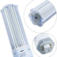 Bombilla LED Regulable Horizontal Tipo U Corn, PL G24D 2 Pines, G24Q 4 Pines, GX24D, GX24Q, E27, E26, E14, B22, G24, 10W, 12W, 16W, 20W, CE