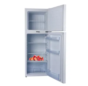 BCD-142 12v/24v double door upright 142 Liter solar refrigerator