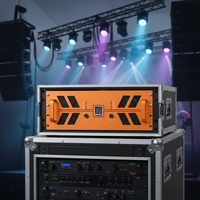 Fabrika Entegreli Amplifikatör Stereo 4U Sınıf H 2x6500W 2 Kanal Güç Amplifikatörü 4 Ohm Metal