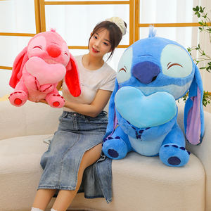 Горячая распродажа: плюшевая игрушка Стич с сердцем оптом, милая мягкая игрушка-обнимашка Стич с сердцем, креативная новая плюшевая игрушка Стич - Product Image 2