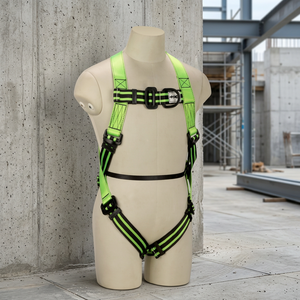 Harnais de sécurité complet réglable avec ceinture de protection antichute, fixation D-ring pour taille, jambes et poitrine, pour le sauvetage et le travail en hauteur - Product Image 2