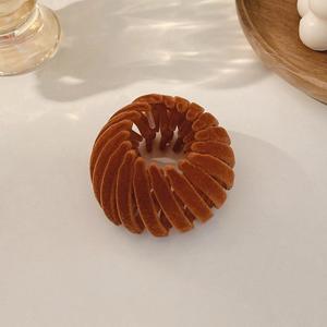 Velvet Expandable <strong>Hair</strong> Bun Claw <strong>Clip</strong> for Women Girls Stretchable <strong>Bird</strong> <strong>Nest</strong> Shape Fixed Claws for Updo High Ponytail <strong>Hair</strong> Loops - Product Image 5